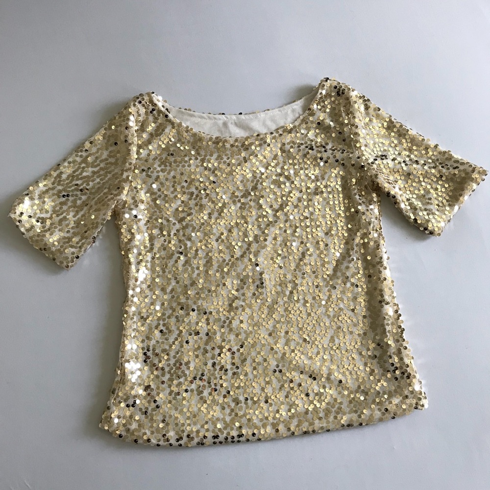 Golden sparkling top